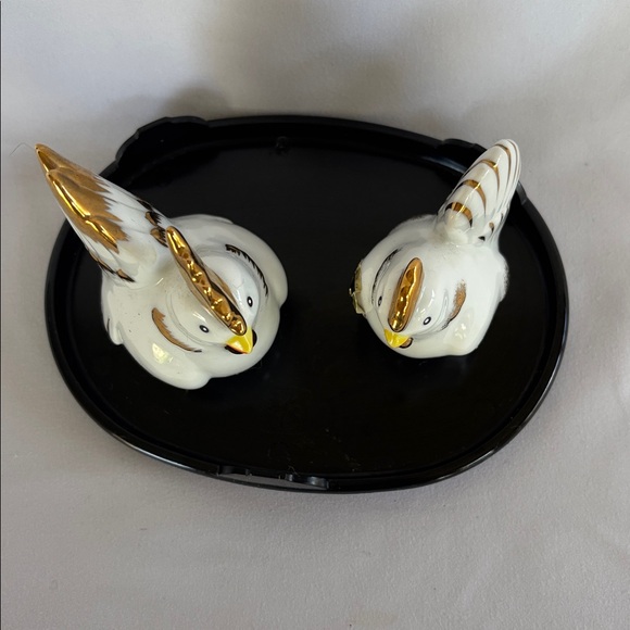 Japanese Porcelain/Ceramic Gold and White Hooster & Hen Figurines - Picture 3 of 12